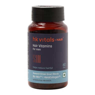 HealthKart HK Vitals Hair Vitamins for Men,  60 tablets  Unflavoured 