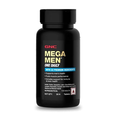 GNC Mega Men One Daily Multivitamin,  30 tablet(s)  Unflavoured 