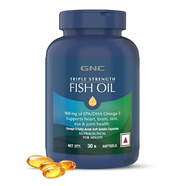 GNC Triple Strength Fish Oil,  30 softgels 