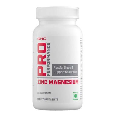 GNC Pro Performance Zinc Magnesium Amino Restful Sleep & Relaxation,  Unflavoured  60 tablet(s) 