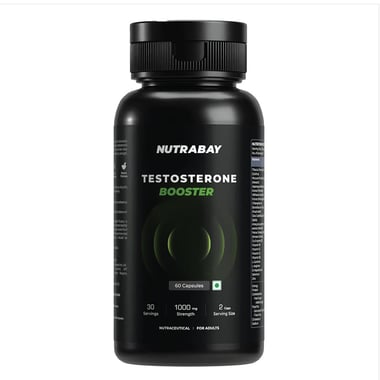 Nutrabay Pro Natural Testosterone Booster,  60 capsules  Unflavoured 