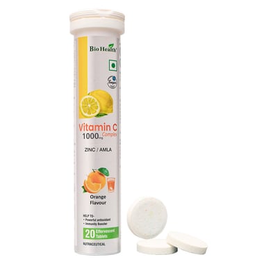 Bio Health Vitamin C+Zinc+Amla,  20 tablet(s)  Orange 