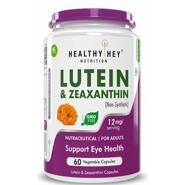 HealthyHey Nutrition Natural Lutein with Zeaxanthin,  60 capsules 