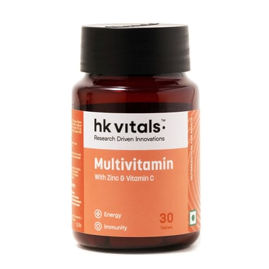 HealthKart HK Vitals Multivitamin with Zinc & Vitamin C,  30 tablet(s)  Unflavoured 