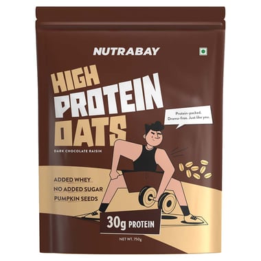 Nutrabay High Protein Oats, 750 g Dark Chocolate