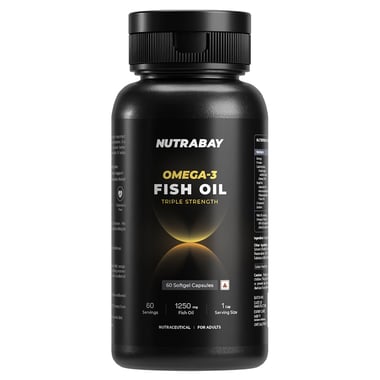 Nutrabay Pro Omega 3 Fish Oil (Triple Strength), 60 capsules