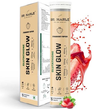 DR. HARLE Glutathione Skin Glow Effervescent, Strawberry 15 tablet(s)