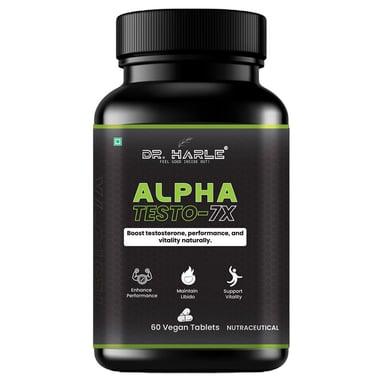 DR. HARLE Alpha Testo-7X Testosterone Booster for Men, 60 tablets Unflavoured