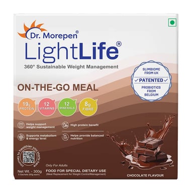 Dr. Morepen LightLife On-The-Go Meal, 5 sachets/pack Chocolate