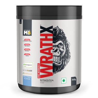 MuscleBlaze Pre Workout WrathX, 0.75 lb Cola Frost