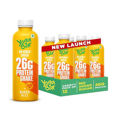 Yogabar 26g Protein Shake,  12 Piece(s)/Pack  Mango Rizz 