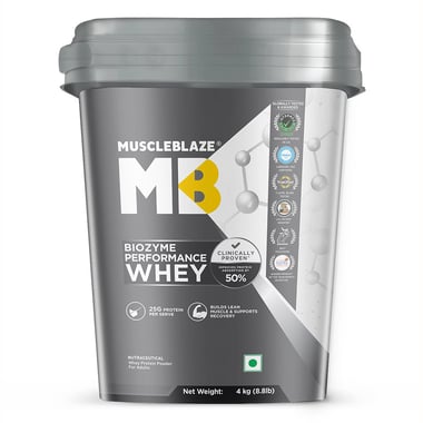 MuscleBlaze Biozyme Performance Whey,  8.8 lb  Rich Chocolate 
