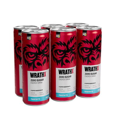 MuscleBlaze WrathX Energy Drink,  335 ml  Frostbyte (Pack of 6) 