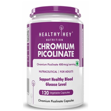 HealthyHey Nutrition Chromium Picolinate,  120 veggie capsule(s) 
