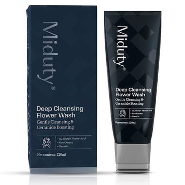 Miduty Deep Cleansing Flower Wash, 120 ml Gentle Cleansing & Ceramide Boosting