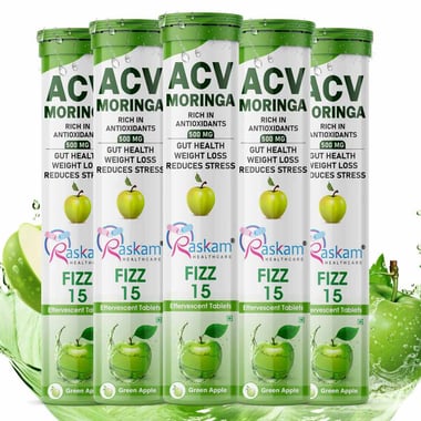 Raskam ACV Moringa,  15 tablet(s)  Green Apple (Pack of 5) 