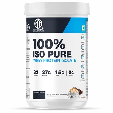 Muscle Trail 100% Iso Pure Whey Protein Isolate, 2.2 lb Cappuccino