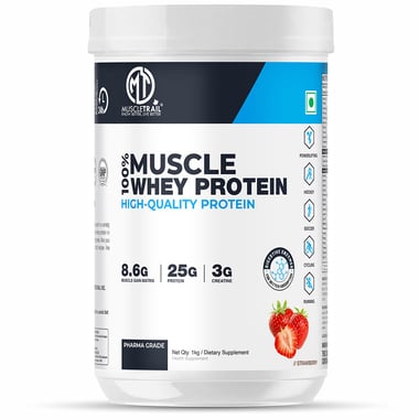 Muscle Trail 100% Muscle Whey Protein,  2.2 lb  Strawberry 