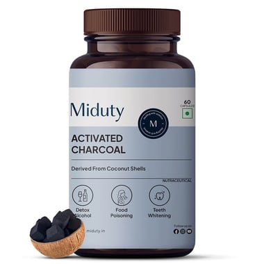 Miduty Activated Charcoal, 60 capsules