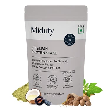 Miduty Fit and Lean Protein Shake,  1.1 lb  Chocolate 