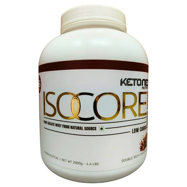Ketones Isocore Low Carb Whey Protein Isolate, 4.4 lb Double Rich Chocolate