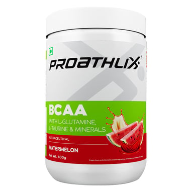 Proathlix BCAA with L-Glutamine, Taurine & Minerals, 0.88 lb 30 Servings Watermelon