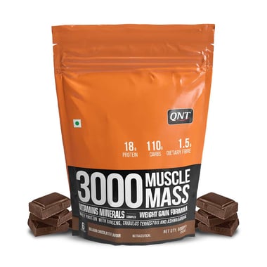 QNT Muscle Mass 3000, 2 lb Belgian Chocolate