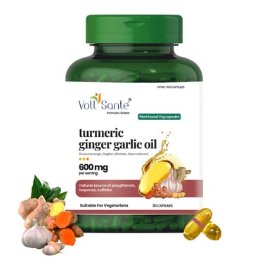 Voll Sante Turmeric Ginger Garlic Oil 600mg, 30 veggie capsule(s)