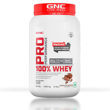 GNC Pro Performance 100% Whey Protein,  2 lb  Chocolate Supreme 
