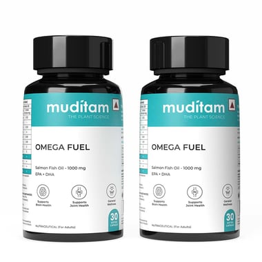 Muditam Omega Fuel (Pack of 2), 30 softgels