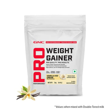 GNC Pro Performance Weight Gainer, 4.4 lb Vanilla Ice Cream