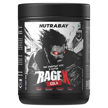 Nutrabay RageX Pre Workout, 0.79 lb Cola