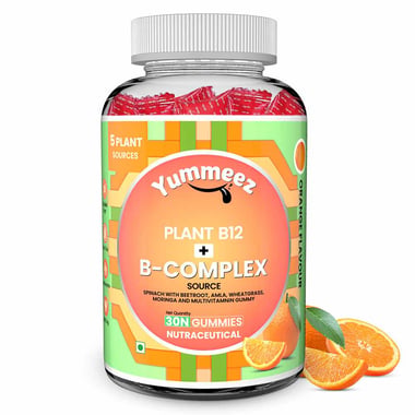 Naturyz Plant B12 + B Complex, 30 gummies Orange