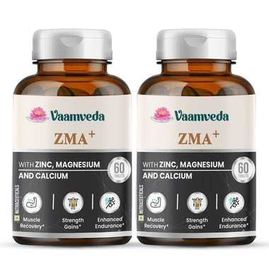 Vaamveda ZMA+, 60 tablet(s) Unflavoured (Pack of 2)