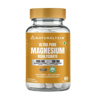 NATURALTEIN Ultra Pure Magnesium Bisglycinate, Unflavoured 60 tablet(s)