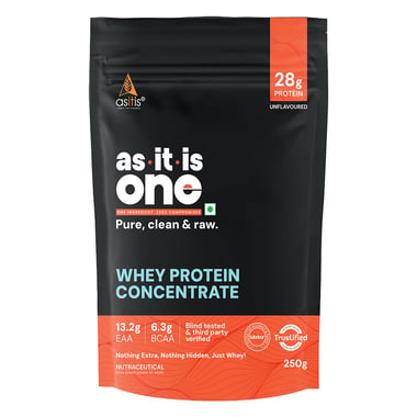 AS-IT-IS Nutrition Whey Protein Concentrate 80%, 0.55 lb Unflavoured