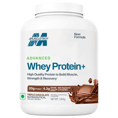 MuscleTech Advanced Whey Protein+,,  3.99 lb  Triple Chocolate 