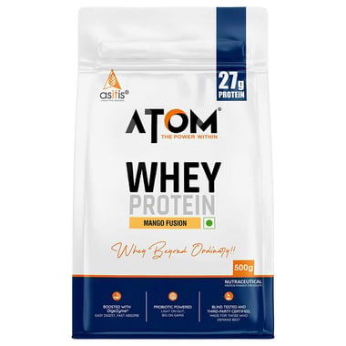 AS-IT-IS Nutrition ATOM Whey Protein with Enzymes,  1.1 lb  Mango Fusion 