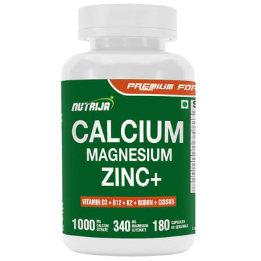 NutriJa Calcium Magnesium Zinc+, 180 capsules Unflavoured