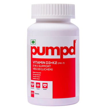 Pumpd Vitamin D3+K2(MK-7), 120 tablet(s) Unflavoured
