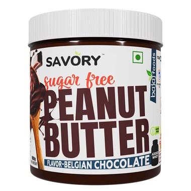 Savory Sugar Free Peanut Butter,  900 g  Belgian Chocolate 