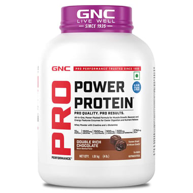 GNC Pro Performance Power Protein, 4 lb Double Rich Chocolate