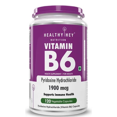 HealthyHey Nutrition Vitamin B6, Unflavoured 120 veggie capsule(s)