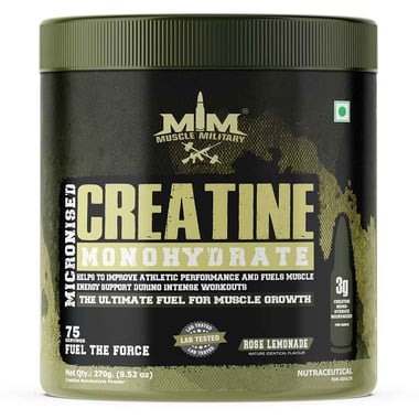 Muscle Military Micronised Creatine Monohydrate, Rose Lemonade 0.59 lb