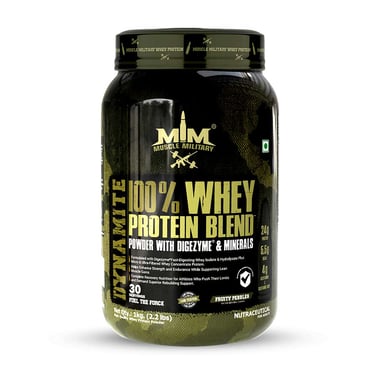 Muscle Military Dynamite 100% Whey Protein Blend,  2.2 lb  Fruity Pebbles 