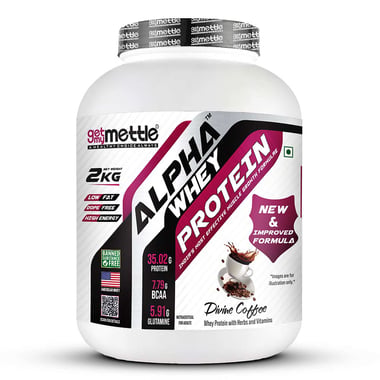 Getmymettle Alpha Whey Protein, 4.4 lb Divine Coffee