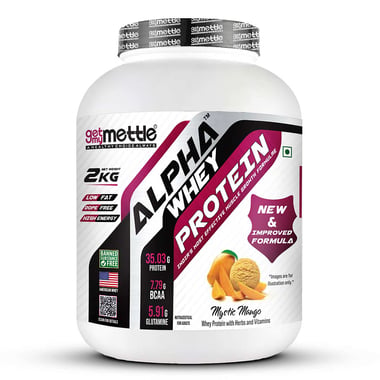Getmymettle Alpha Whey Protein, 4.4 lb Mystic Mango