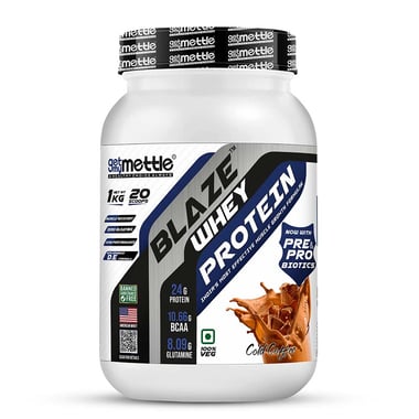 Getmymettle Blaze Whey Protein, 2.2 lb Cold Coffee