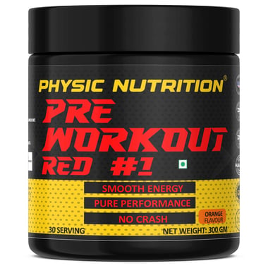 Physic Nutrition Pre-Workout Red #1,  0.66 lb  Orange 