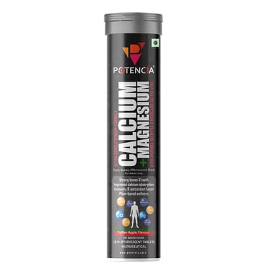 Potencia Calcium + Magnesium Effervescent, 15 tablet(s) Toffee Apple
